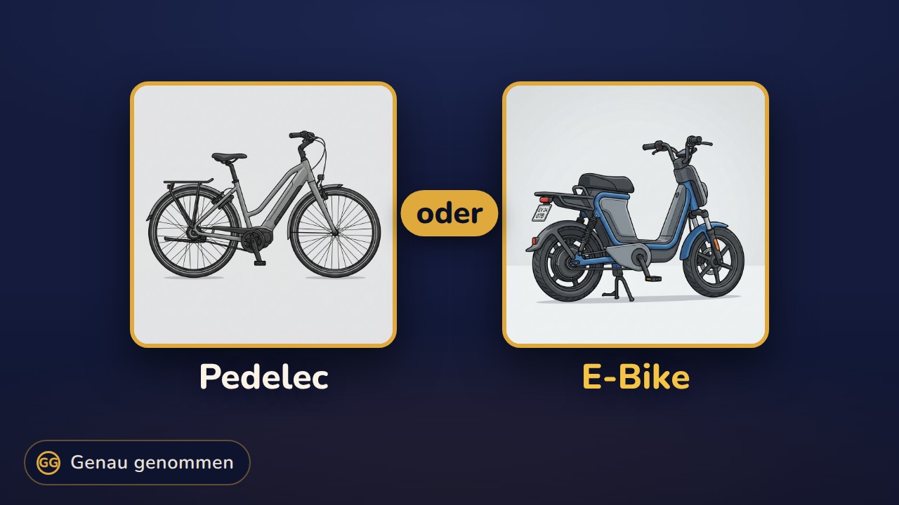 Pedelec und E-Bike nebeneinander