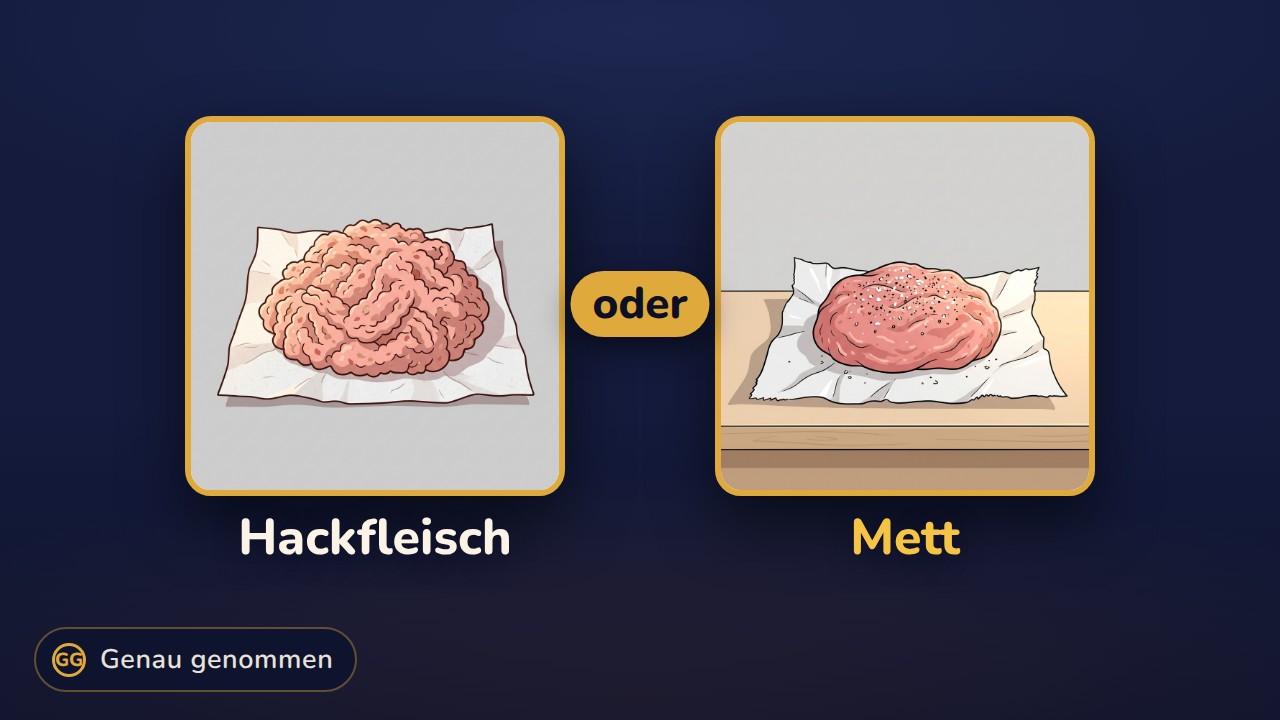 Hackfleisch und Mett nebeneinander