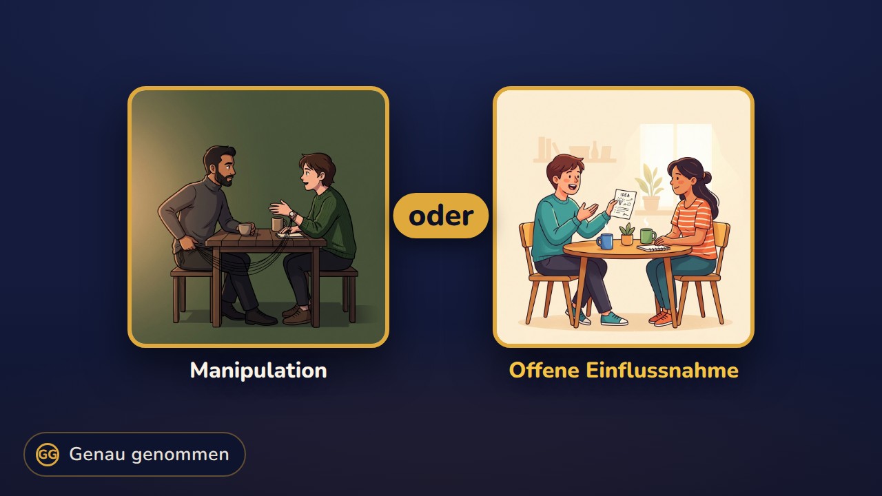 Manipulation und Einflussnahme nebeneinander