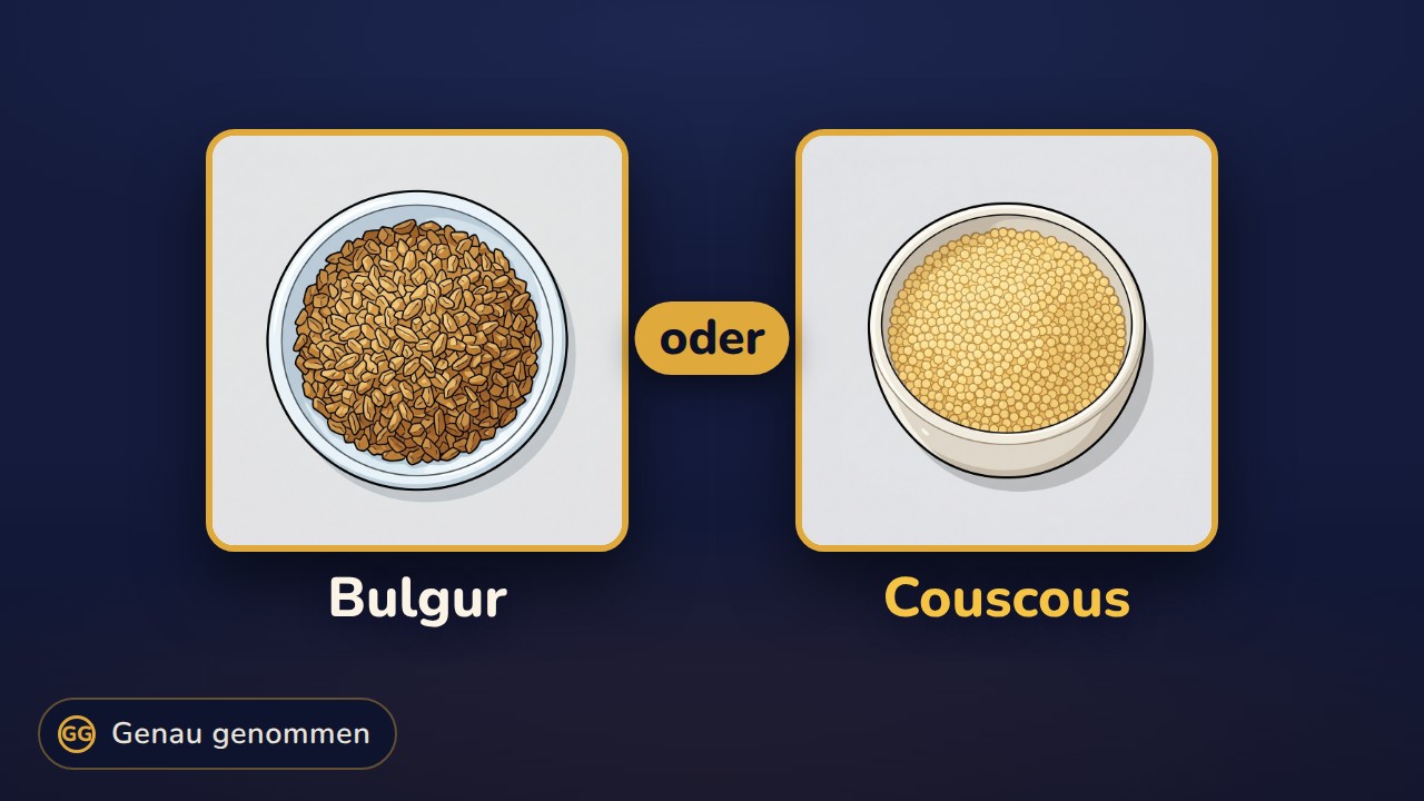 Bulgur und Couscous nebeneinander