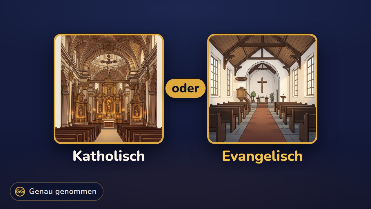 Katholisch und Evangelisch nebeneinander