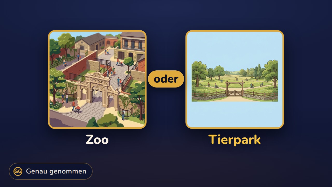 Zoo und Tierpark nebeneinander