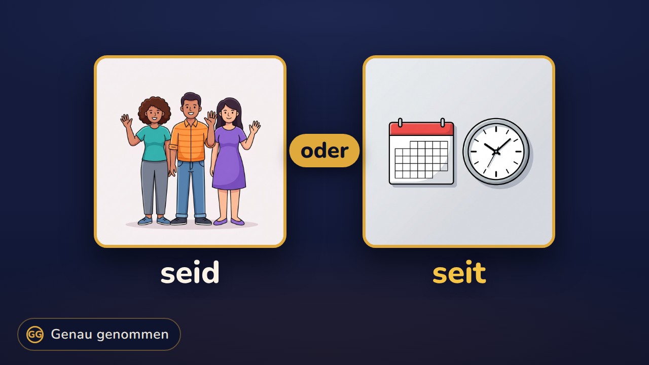 seid und seit nebeneinander
