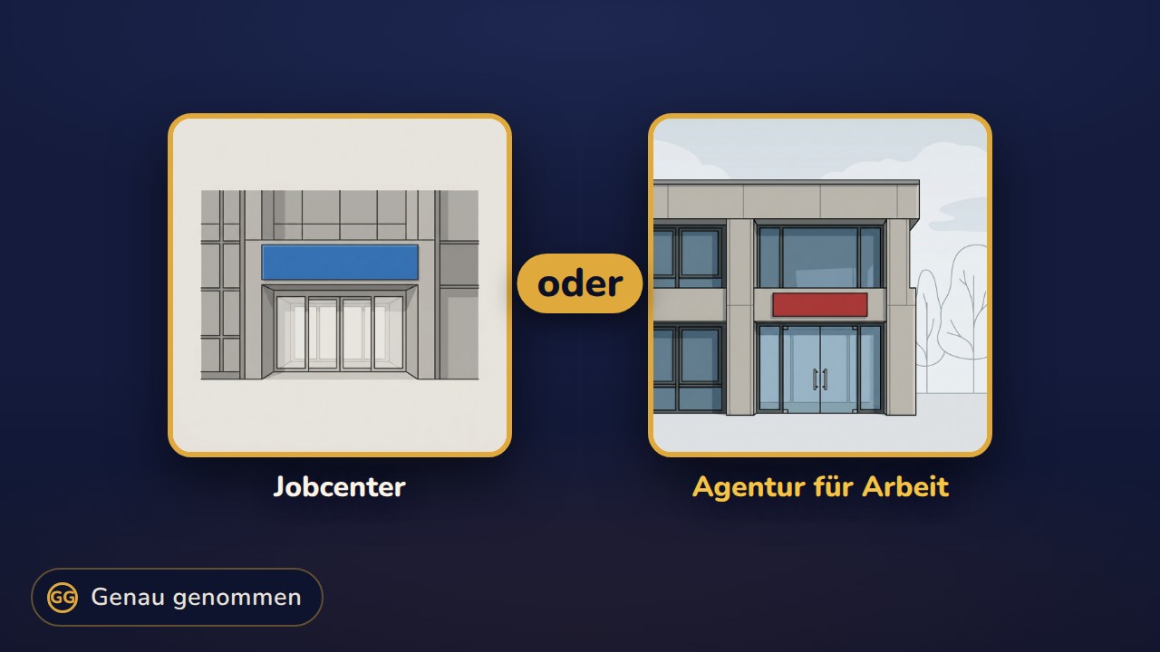 Jobcenter und Agentur für Arbeit nebeneinander