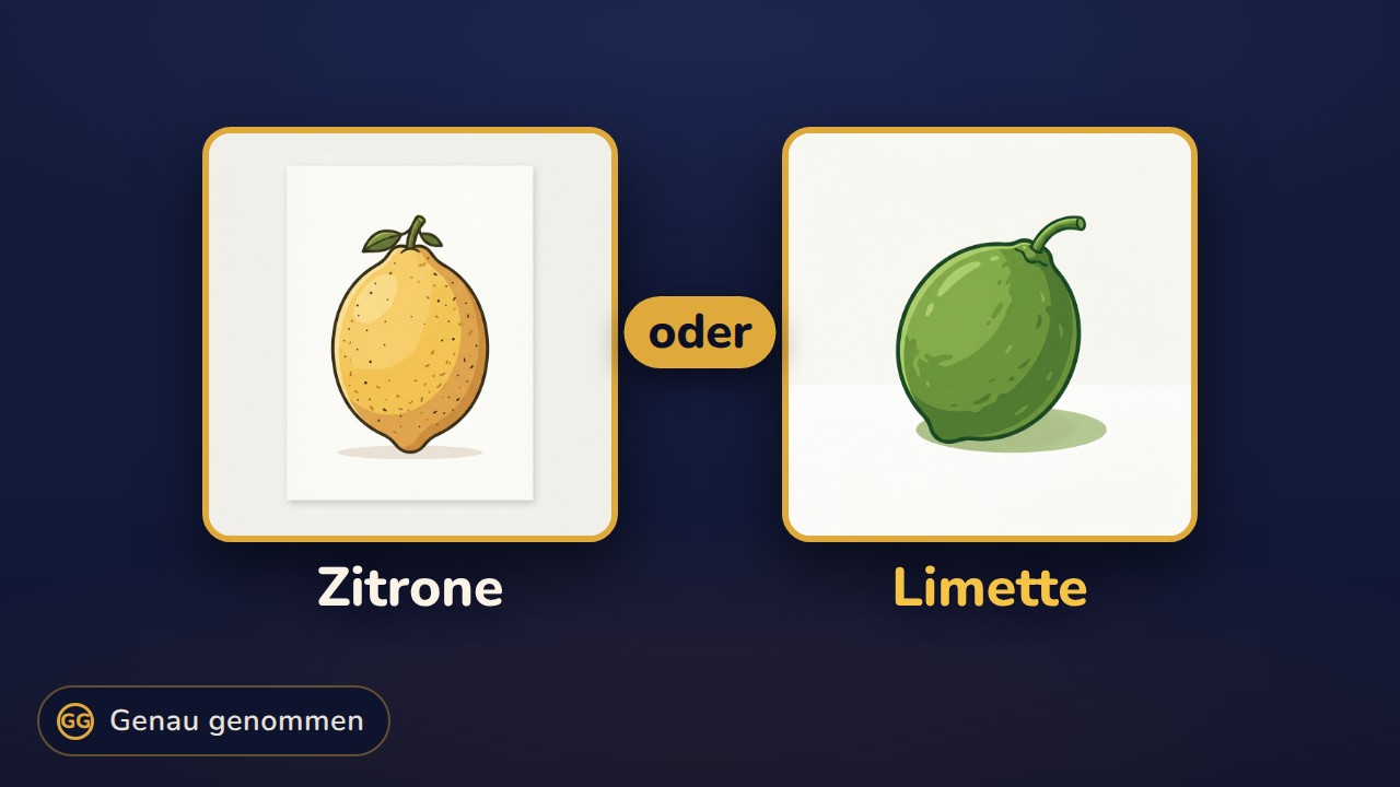 Zitrone und Limette nebeneinander