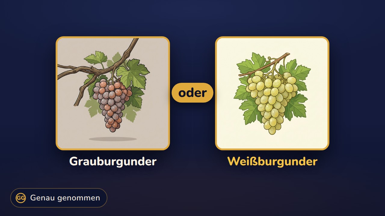 Grauburgunder und Weißburgunder nebeneinander
