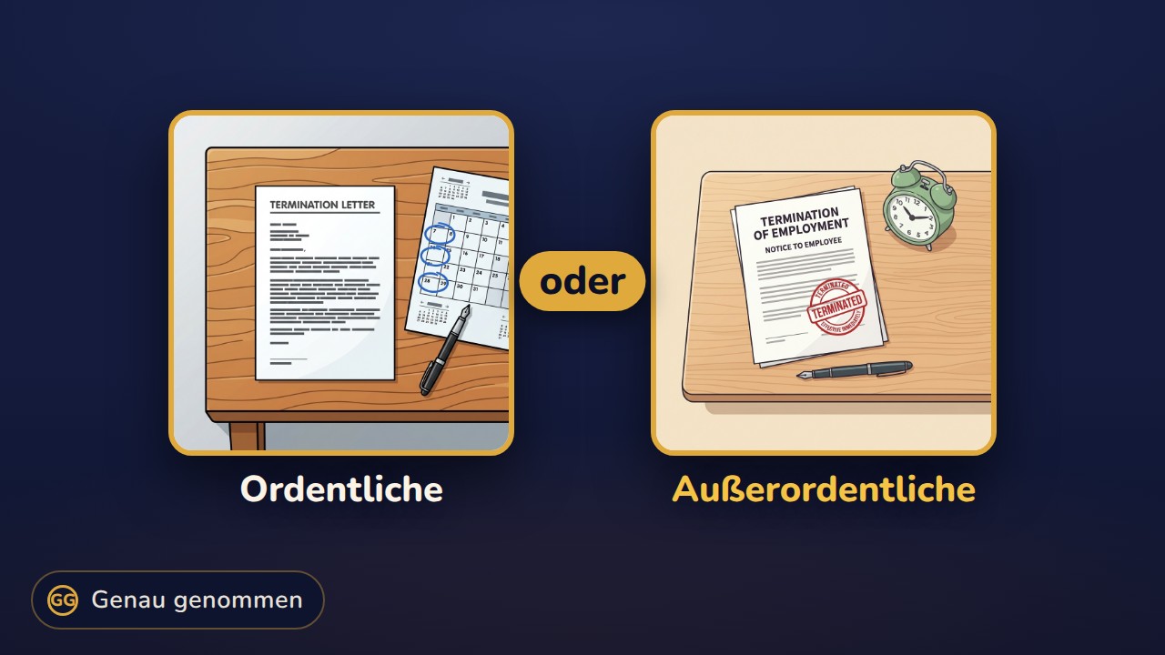 Ordentliche und Außerordentliche Kündigung nebeneinander