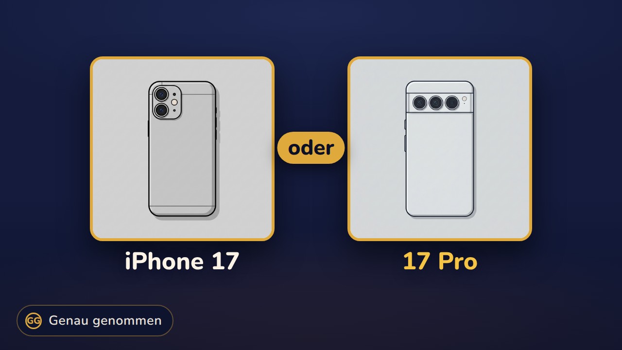iPhone 17 und 17 Pro nebeneinander