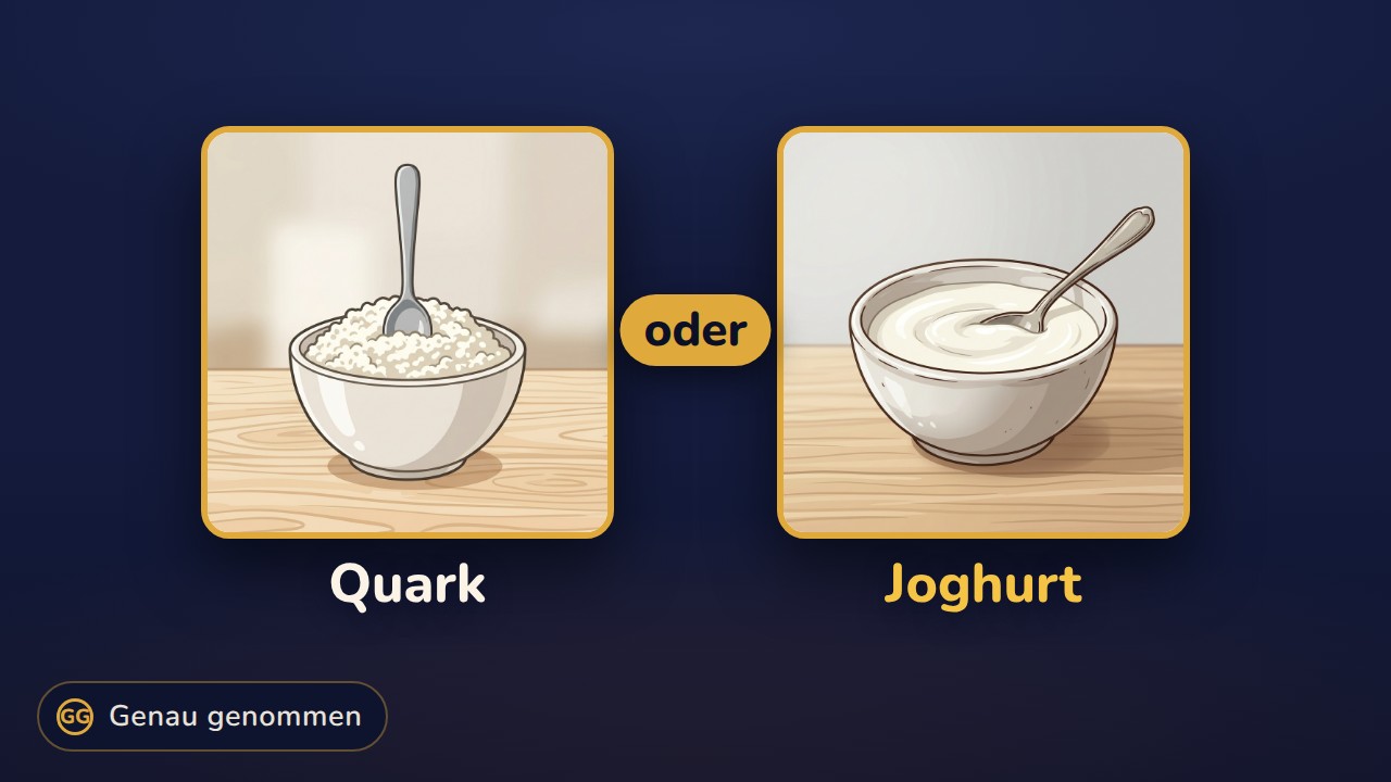 Quark und Joghurt nebeneinander
