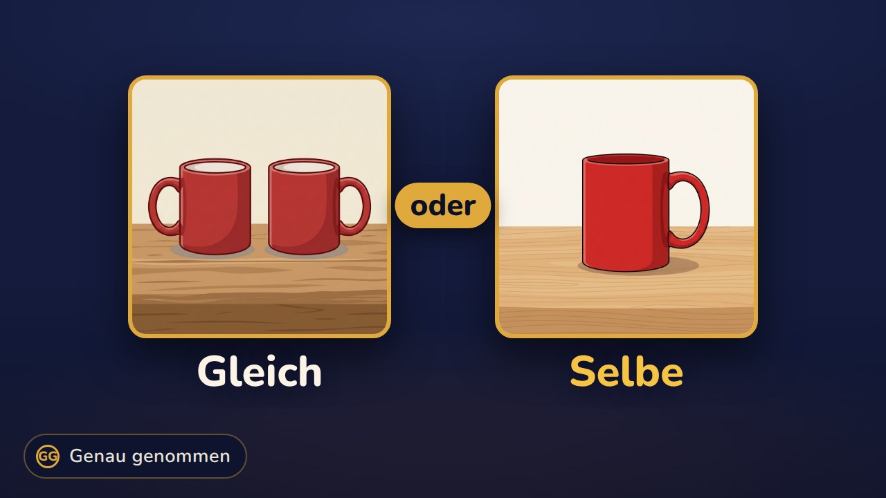 Gleich und Selbe nebeneinander